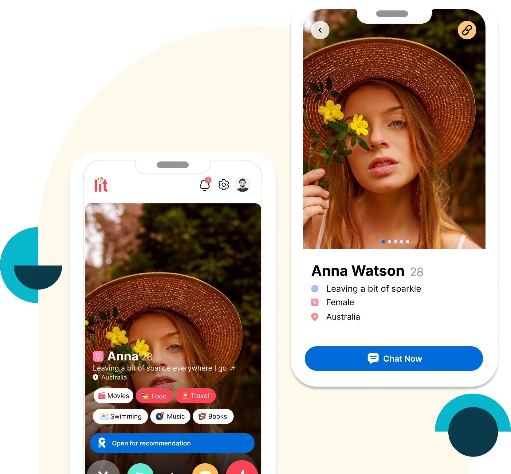 Lit Dating App - Chat & Meet Application UI/UX